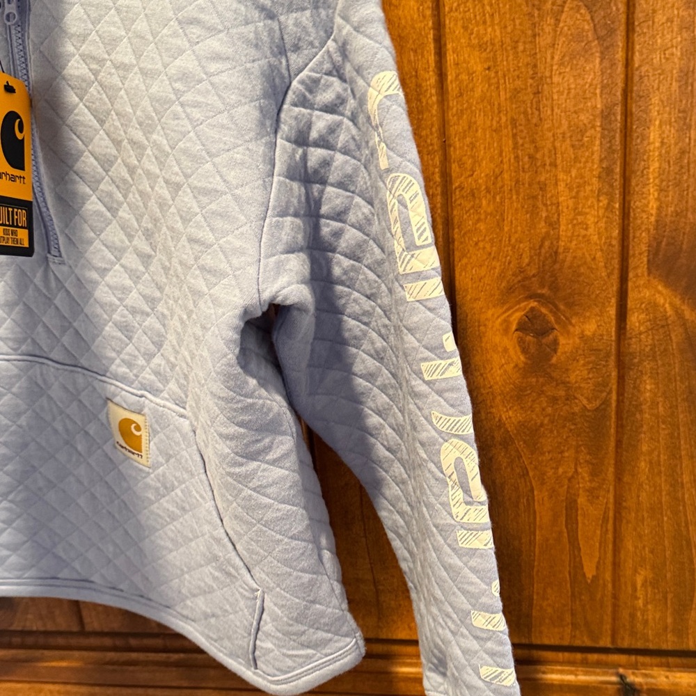 Carhartt Kids Sky Blue Quilted Hoodie - Picture 6 of 8